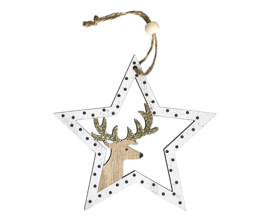 Vianočná dekorácia KL-21X12 biela (2 ks)