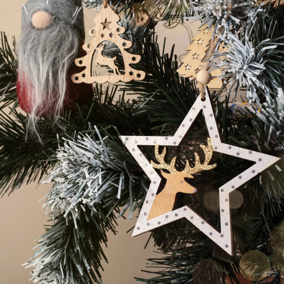 Vianočná dekorácia KL-21X12 biela (2 ks)