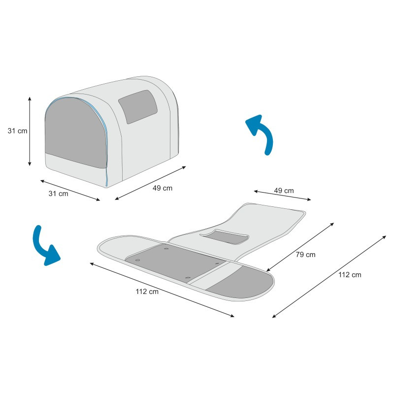 Prepravná taška TUBE R2 labky, grafitová