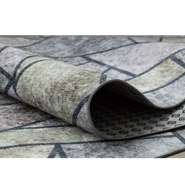 Protišmykový behúň LOTUS MOSAIC 22010 mozaika sivý