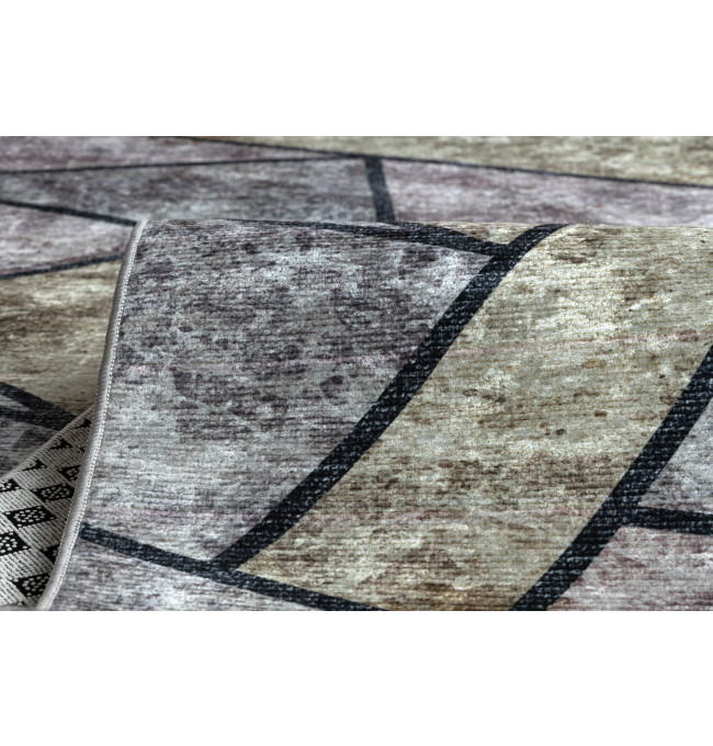 Protišmykový behúň LOTUS MOSAIC 22010 mozaika sivý