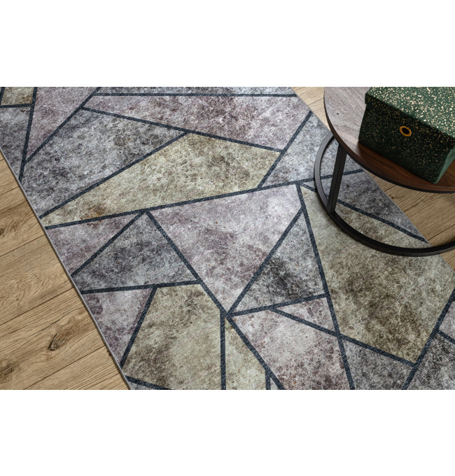 Protišmykový behúň LOTUS MOSAIC 22010 mozaika sivý