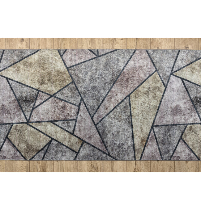 Protišmykový behúň LOTUS MOSAIC 22010 mozaika sivý