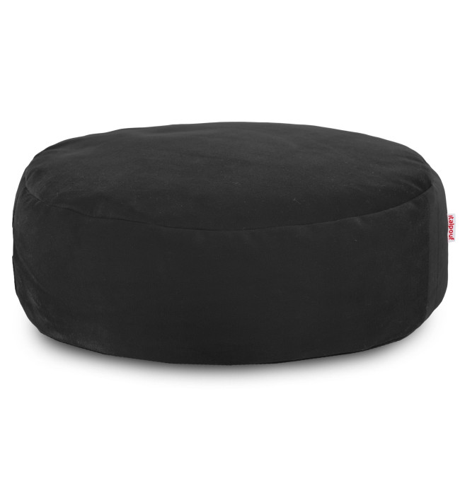 Plyšová podnožka čierna