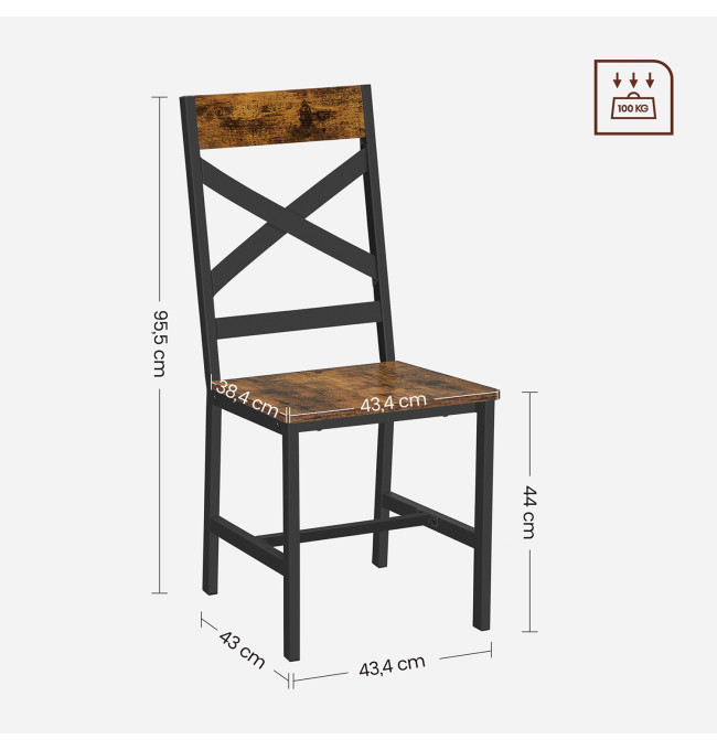 Set dvoch jedálenských stoličiek LDC094B01 (2 ks)