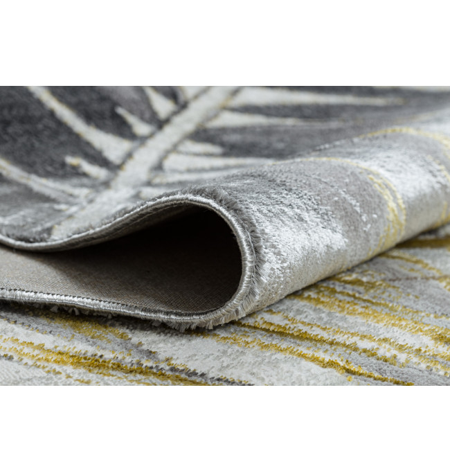 Koberec BLISS Z217AZ276 palmové listy, sivý / zlatý