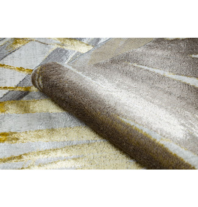 Koberec BLISS Z217AZ276 palmové listy, sivý / zlatý