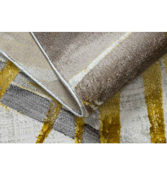 Koberec BLISS Z217AZ276 palmové listy, sivý / zlatý