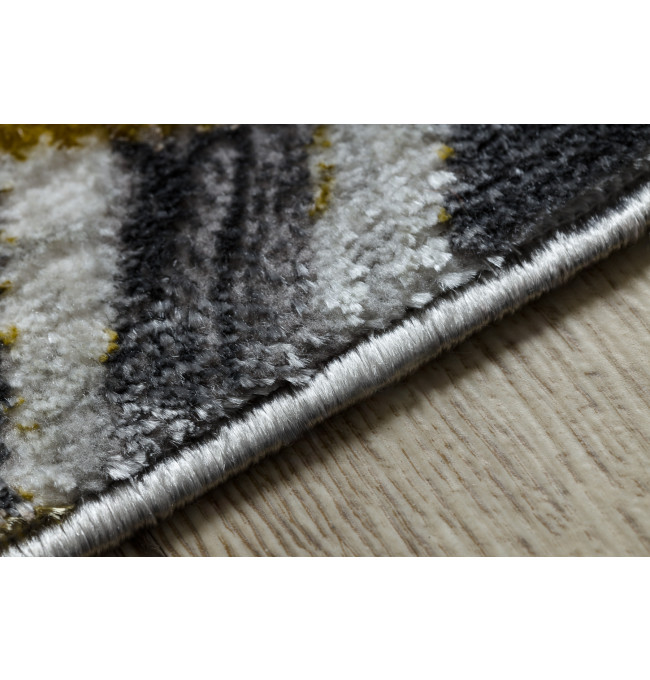 Koberec BLISS Z217AZ276 palmové listy, sivý / zlatý