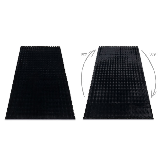 Koberec BUBBLE čierny 25 štrukturálny 3D