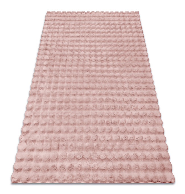 Koberec BUBBLE pudrovo ružový 45 štrukturálny 3D