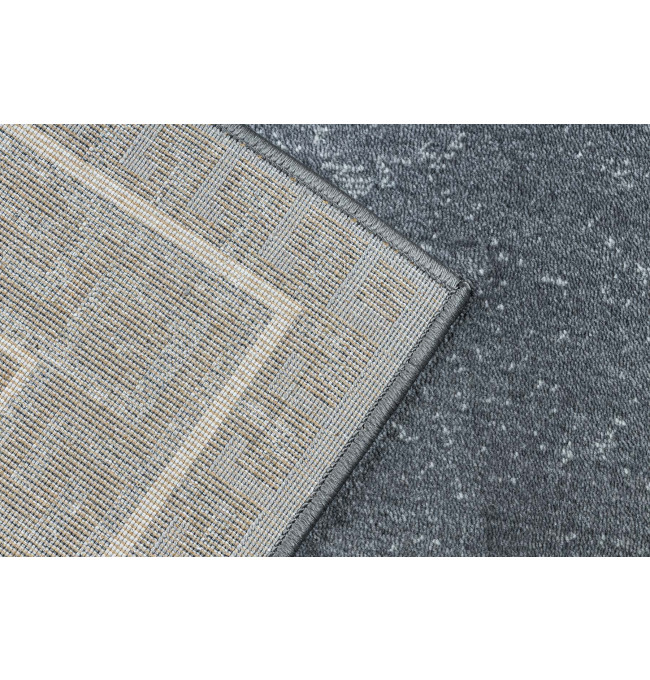 Koberec / Behúň ALLURE 1960 grécky kľúč / rám, štruktúrovaný / glamour, sivý