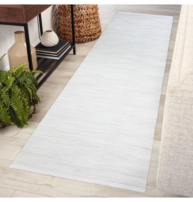 Koberec / behúň DUKE 51376 krémový, pásy / strapce