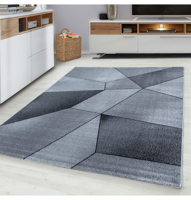 Koberec Beta mnohouholníky sivý