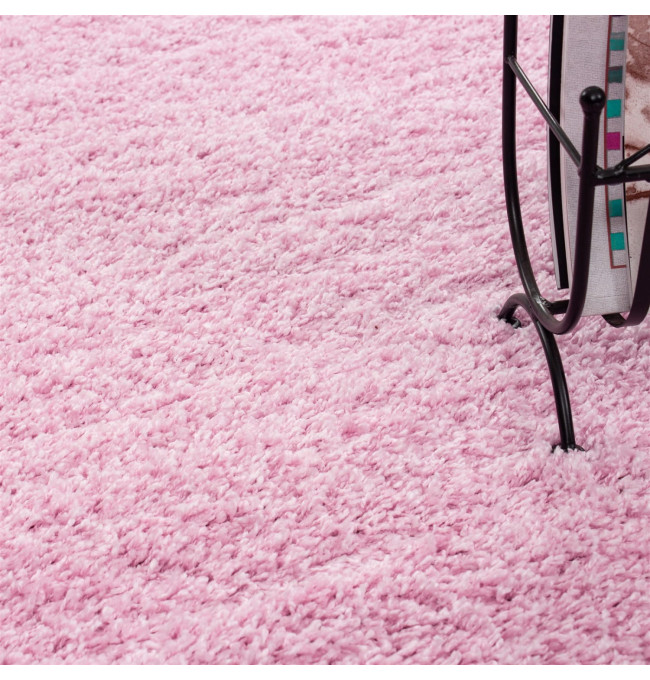 Koberec Shaggy Life ružový - kruh