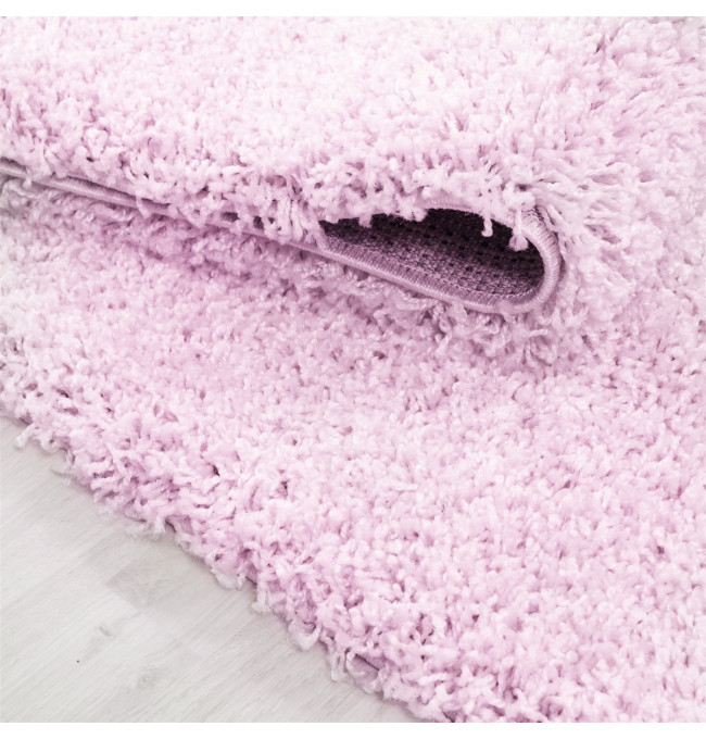 Koberec Shaggy Life ružový - kruh