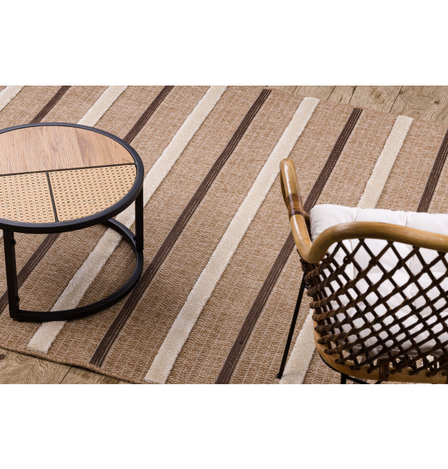 Koberec SPARK 0686A pruhy, béžový / krémový