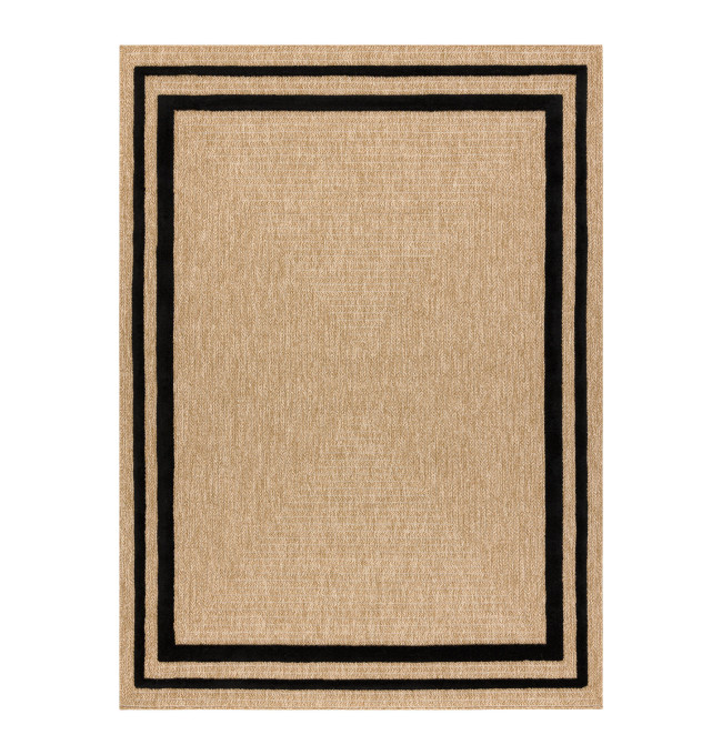 Koberec SPARK 0687 rám, béžový / čierny