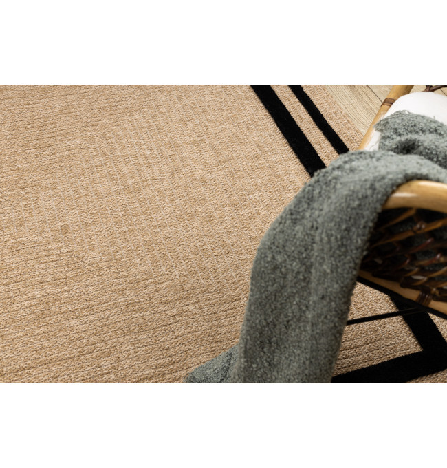 Koberec SPARK 0687 rám, béžový / čierny