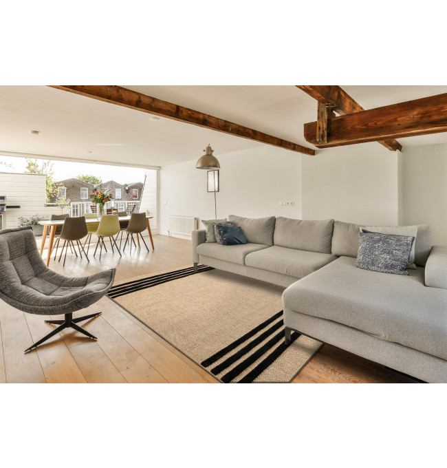 Koberec SPARK 0689 béžový, čierny