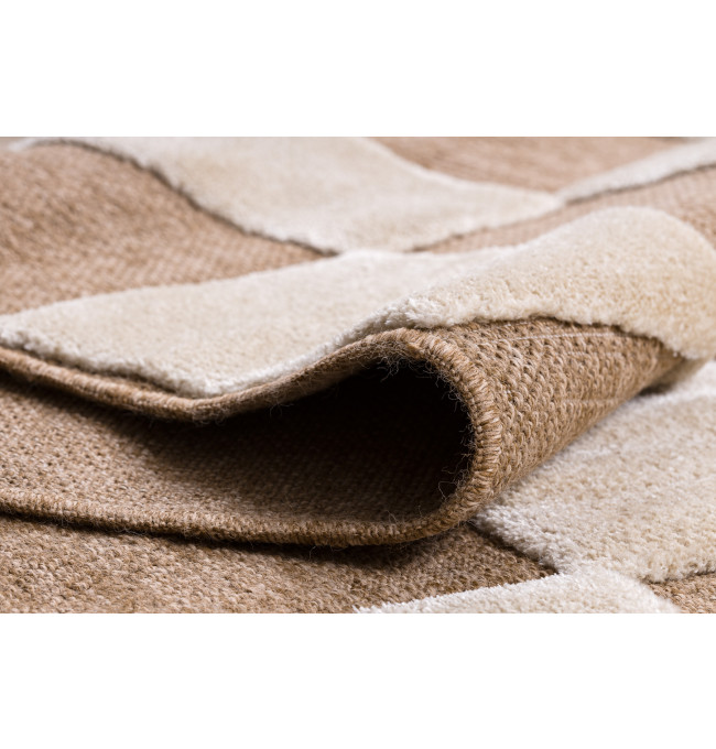 Koberec SPARK 0710A geometrický, béžový / krémový