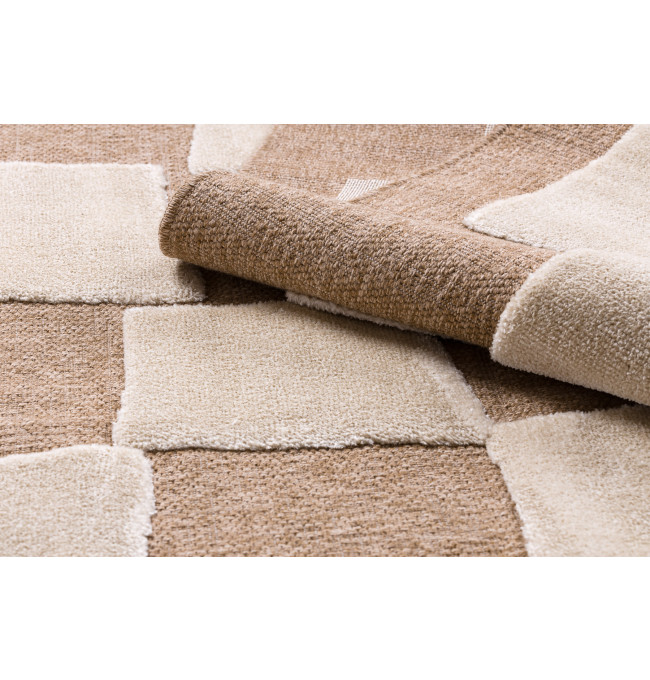 Koberec SPARK 0710A geometrický, béžový / krémový