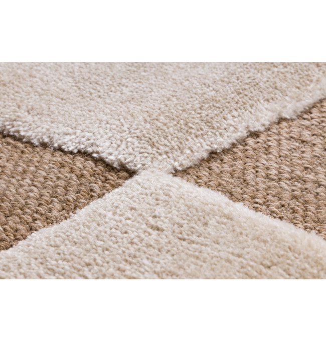 Koberec SPARK 0710A geometrický, béžový / krémový