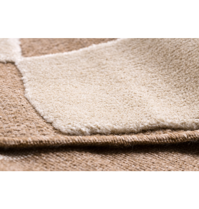 Koberec SPARK 0710A geometrický, béžový / krémový