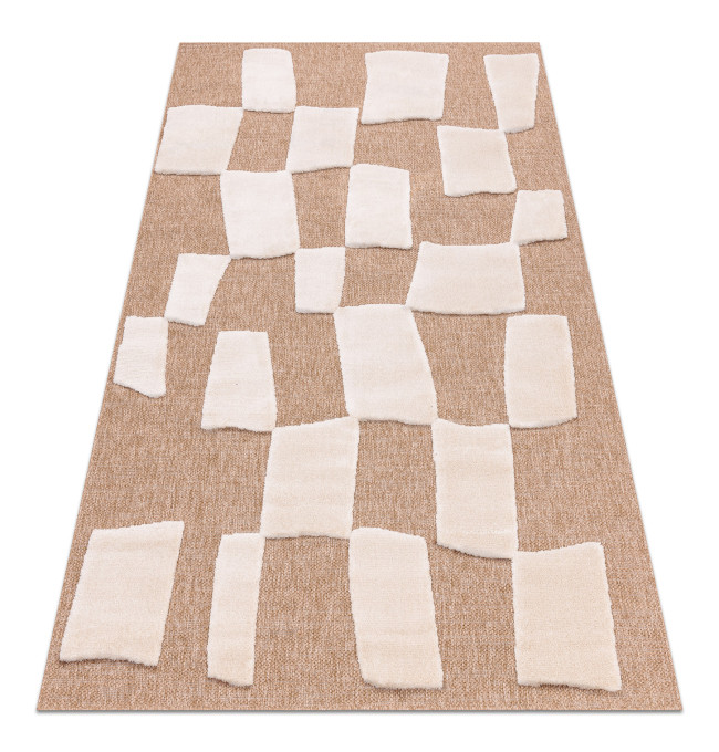 Koberec SPARK 0710A geometrický, béžový / krémový
