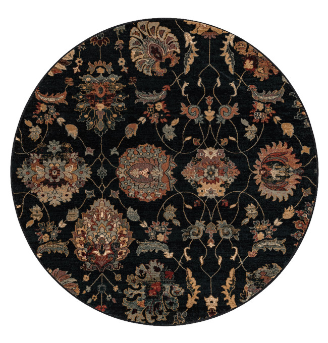 Koberec SUPERIOR LATICA tmavomodrý kruh