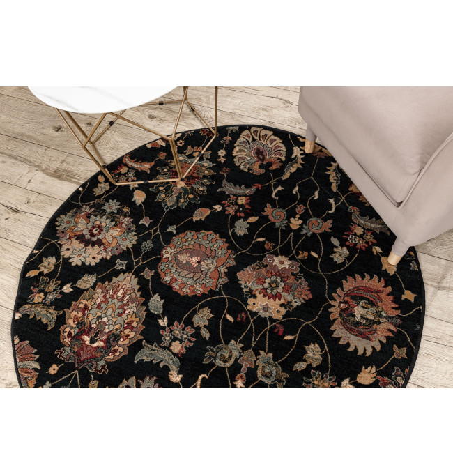 Koberec SUPERIOR LATICA tmavomodrý kruh