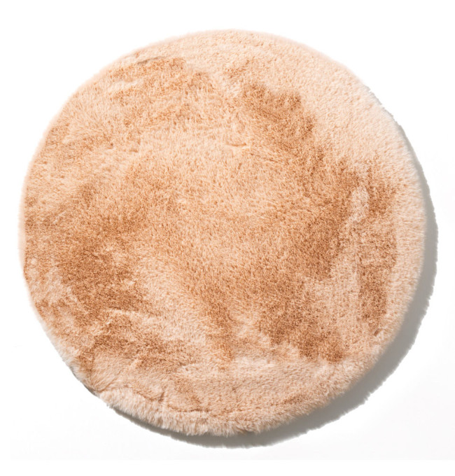 Kúpeľňový koberček Moyo fuzzy peach kruh