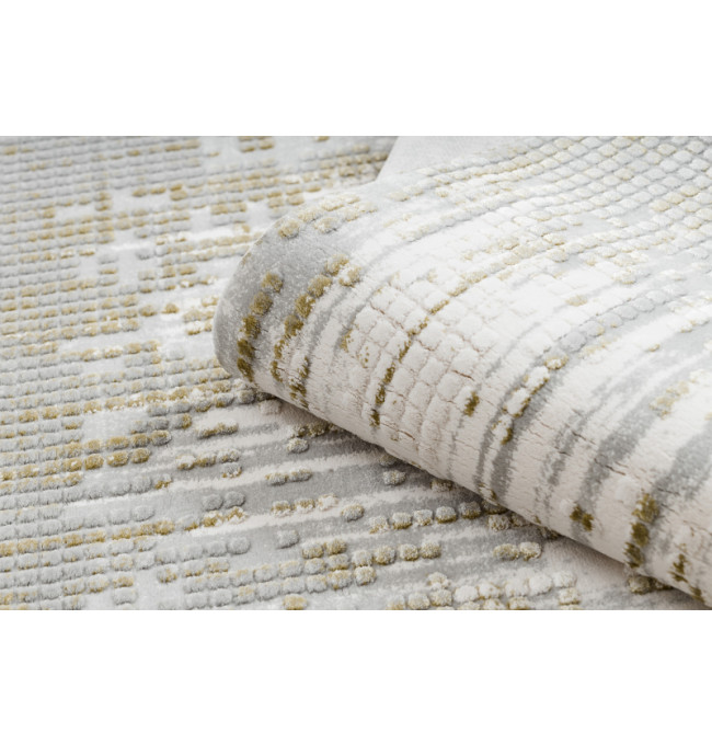 Koberec AKRYL VALS 8376 Geometricky 3D, sivý / zelený