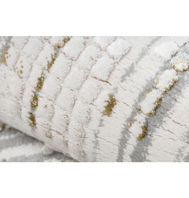 Koberec AKRYL VALS 8376 Geometricky 3D, sivý / zelený