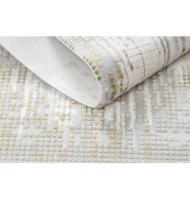 Koberec AKRYL VALS 8376 Geometricky 3D, sivý / zelený