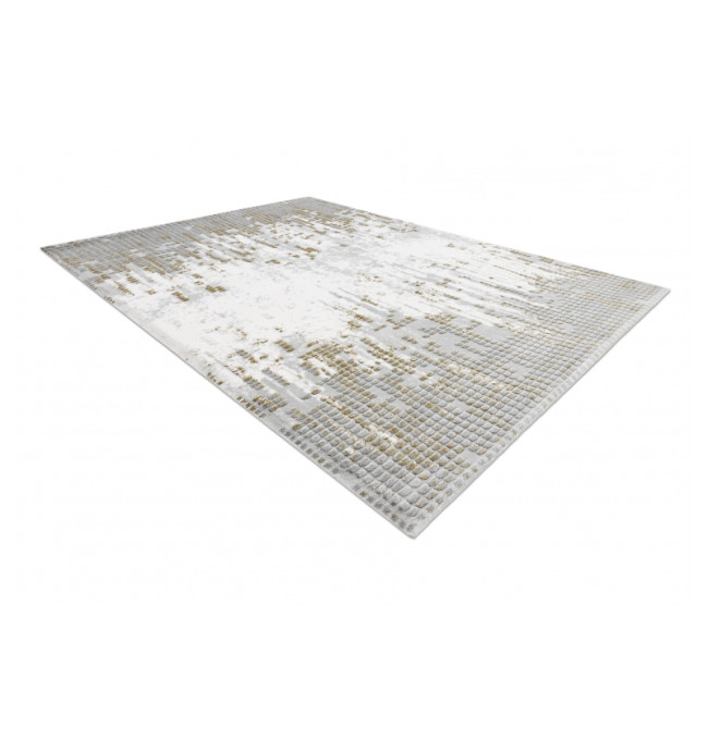 Koberec AKRYL VALS 8376 Geometricky 3D, sivý / zelený