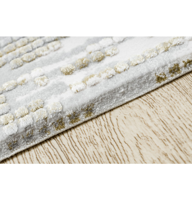 Koberec AKRYL VALS 8376 Geometricky 3D, sivý / zelený