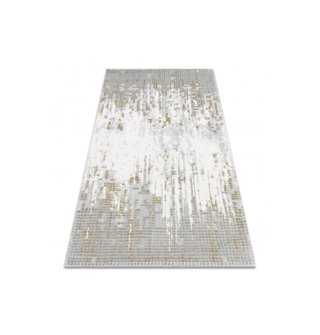 Koberec AKRYL VALS 8376 Geometricky 3D, sivý / zelený