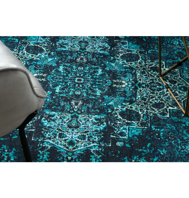 Koberec ANTIKA Ancret Azure ornament modrý