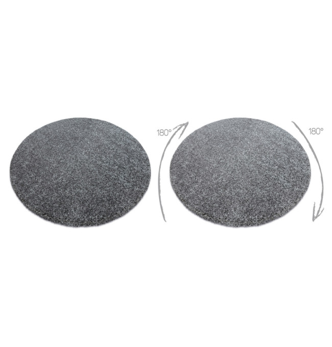 Koberec kruh ILDO 71181070 antracit sivý