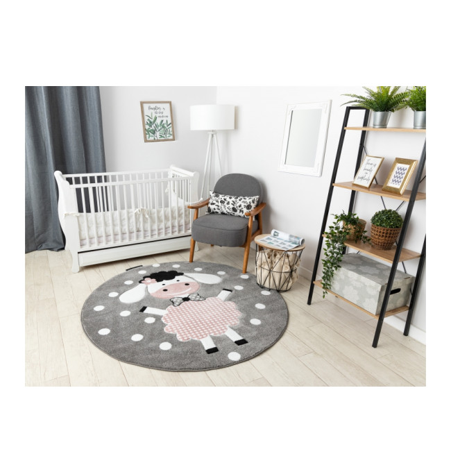 Koberec KRUH PETIT DOLLY sivý