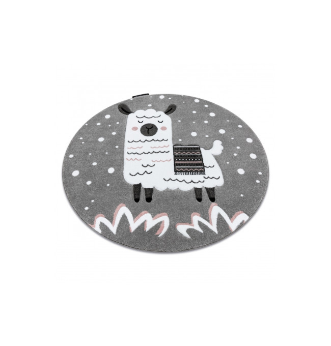 Koberec KRUH PETIT LAMA sivý