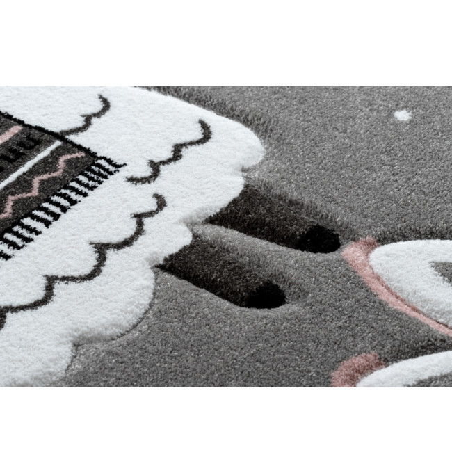 Koberec KRUH PETIT LAMA sivý