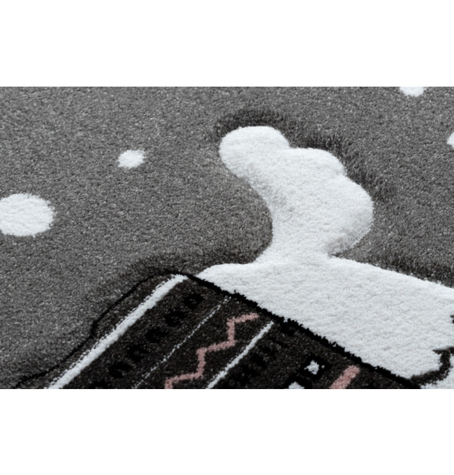 Koberec KRUH PETIT LAMA sivý