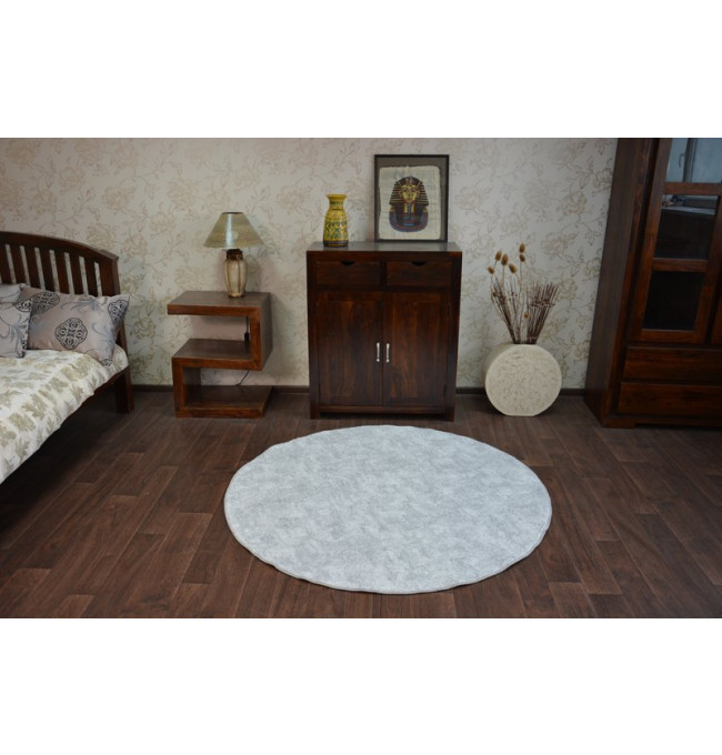 Koberec POZZOLANA strieborný kruh