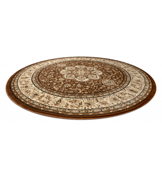 Koberec ROYAL ADR kruh vzor 521 hnedý