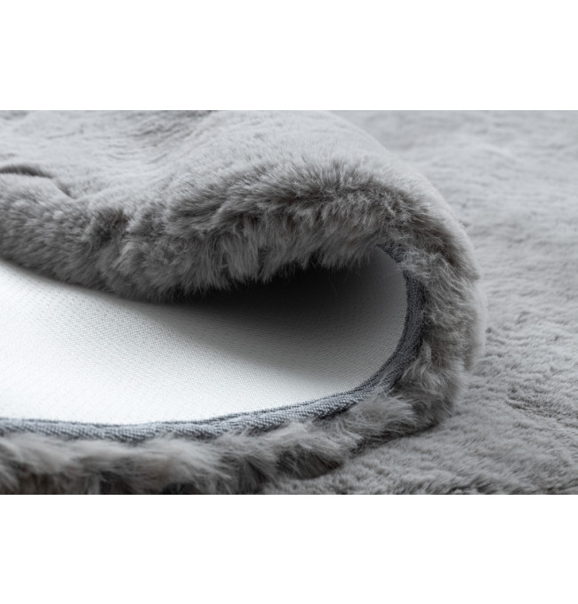 Koberec TEDDY kruh Shaggy sivý protišmykový