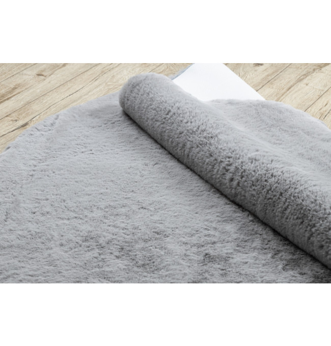 Koberec TEDDY kruh Shaggy sivý protišmykový