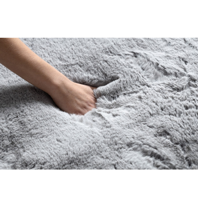 Koberec TEDDY kruh Shaggy sivý protišmykový