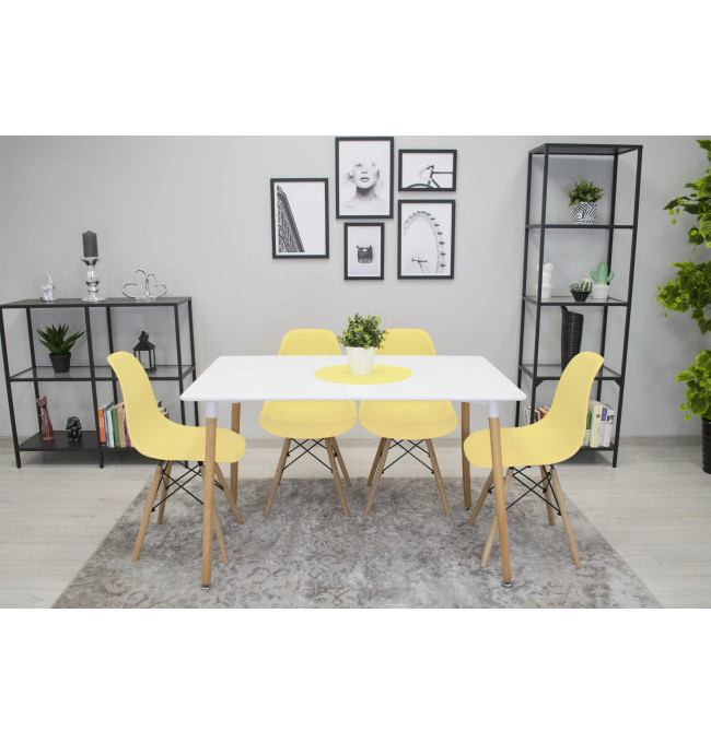 Set jedálenských stoličiek OSAKA krémové (hnedé nohy) 4ks